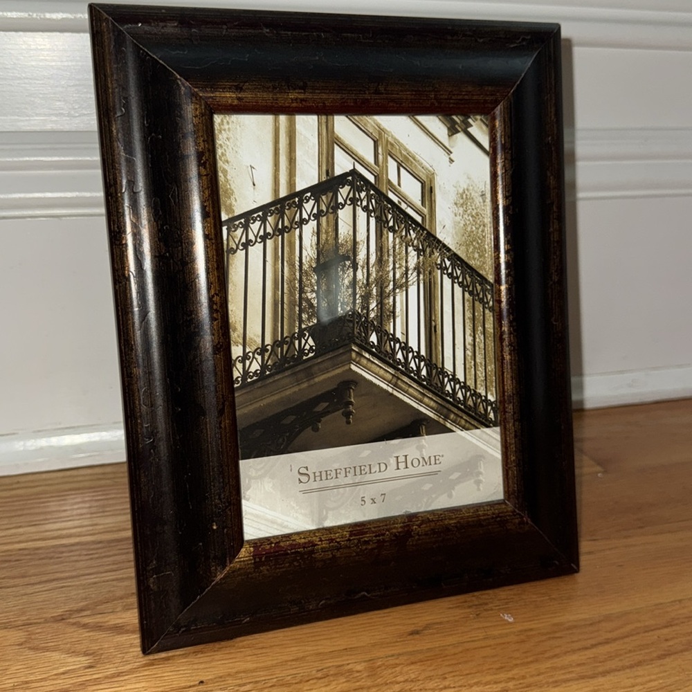 Sheffield Home Brown Picture Frame Accents 5” x 7” photo